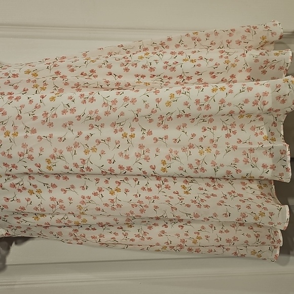 Aqua Chiffon Flutter Sleeve S/S Mini Dress Sz M MSRP $118 NWOT - Picture 4 of 9